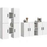 xonox.home Xonox Wohnwand, Weiß, Holzwerkstoff, 270x182x34 cm Wohnzimmer, Wohnwände, Anbauwände
