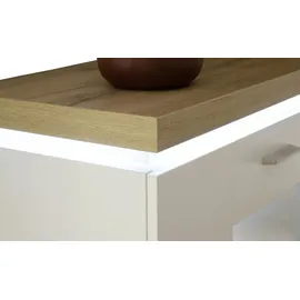 Sconto Highboard 138 x 144 x 38 cm Weiß