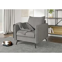 s-style möbel Sessel Azalea Luxusmikrofaser 70 x 70 x 70 cm Grau