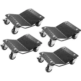Tragbarer Reifenwagen 4 Stk. 3000 kg Belastbar Elektrofahrzeug-Notfallwagen 4-Rad-Reifenwagen Robuster, Mobiler Trolley, Stahlwagen Reifenhalter, G...