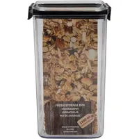 Shopping4u-24 Vorratsglas 1300 ml - Schwarz Kunststoff
