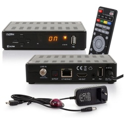 RED OPTICUM »Sloth S1 ultra« SAT-Receiver (Sat Receiver mit PVR I Digitaler Satelliten-Receiver HD 1080p - HDMI - LAN - USB - S/PDIF Audio I 12V Netzteil ideal für Camping) schwarz
