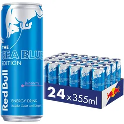 Red Bull Energy Drink Sea Blue Edition Juneberry 0,355 Liter Dose, 24er Pack