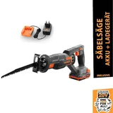 FUXTEC Akku Säbelsäge 20V E1SS20 Elektrische Säge Fuchsschwanz – inklusive 2Ah-Akku und 1A Ladegerät – kabellos, Holz bis 150mm sägen
