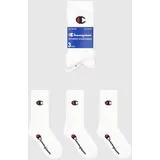 Champion Sportsocken CHAMPION "3 Pack Crew Socks", Mädchen, Gr. 27-30, wht, wht, wht, ns, Obermaterial: 70% Baumwolle, 28% Polyester, 2% Elasthan, Socken Sportsocken, für Kinder, dreiteiliges Set, aus Baumwolle, Polyester und Elasthan