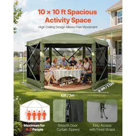 Vevor Pop-up-Pavillon 3 x 3 m Grün