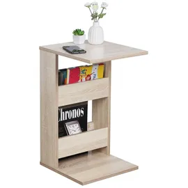 Ricoo Beistelltisch Beige Eiche 35 x 60 x 40 cm