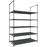 Orion91 - Silbernes Schuhregal Aus Metall Mit 5 Regalen 60x30x90cm 7house