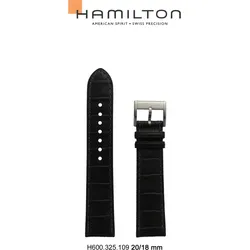 Hamilton Leder Jazzmaster Band-set Leder-schwarz-20/18 H690.325.109 - schwarz