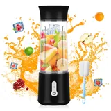 Vegena Smoothie Maker, Tragbarer Mixer 500mL, Blender, Schwarz Portable Blender, Wiederaufladbarer 4000 mAh Mixer Smoothie Maker für Saft Shake Smoothie und Babynahrung für Sportarten Outdoor Reisen