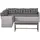 Beliani Ecksofa mit Bank Loungeset grau