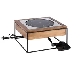 APS Induktionskochfeld mit Regler, Kochfeld Induktion mit 24 cm Ø, 900 Watt Leistung, Set 4-teilig, Maße gesamt (B x L x H): 35,4 x 32,5 x 19 cm