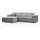 beautysofa Ecksofa 2-Sitzer Grau