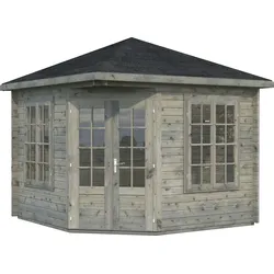 Gartenhaus PALMAKO "Pavillon Melanie", grau, Fußboden im Gartenhaus, ohne Dacheindeckung, Holz, Gartenhäuser, grau