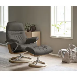 Stressless Relaxsessel "Sunrise", mit Signature Base, Größe M, Gestell Eiche, grau