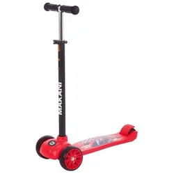 Makani Kinderroller Street Race LED-Räder zusammenklappbar Hinterradbremse 3-Rad rot