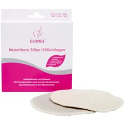 ELANEE Stilleinlagen Silber waschbar 2 St