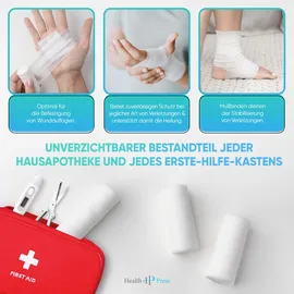 Health Press Mullbinde elastisch 6 x 400 cm