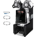 Vevor Becherversiegelungsmaschine, 500–650 Tassen/h, Verschließmaschine für 190 mm hohe & 90/95 mm große Tassen, Elektrischer Boba-Tee-Versiegeler mit LCD-Bedienfeld für Bubble Milk Tea Coffee