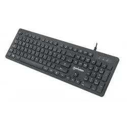 Manhattan Ultraflache Gaming-Tastatur mit LEDs - Deutsch - schwarz