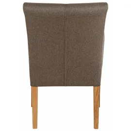 Home Affaire Armlehnstuhl HOME AFFAIRE "King BESTSELLER", braun (braun, eiche natur), B:60cm H:92cm T:65cm, Polyester, Stühle, Armlehnstuhl, Esszimmerstuhl mit bequemer Polsterung, Esszimmersessel mit Armlehnen