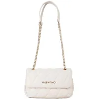 Valentino Frisia Flap Bag Synthetik Ecru