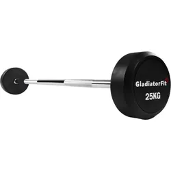 Langhantel Gummi schwarz 25kg