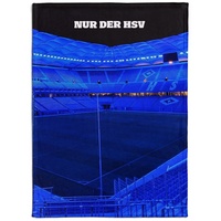 Wohndecke Flanellfleecedecke Stadion, HSV, mit Foto-Motiv blau