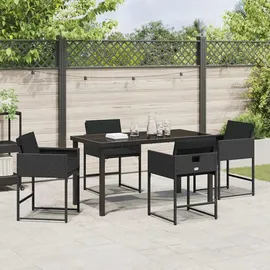 vidaXL Garten Essgruppe 5-tlg. Schwarz