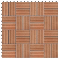 vidaXL Terrassenfliesen 11 Stück WPC 30 x 30 cm 1 qm Teakholzfarbe