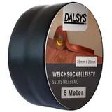 Dalsys Weichsockelleiste selbstklebend 5 m Schwarz