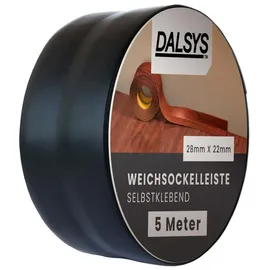 Dalsys Weichsockelleiste selbstklebend 5 m Schwarz