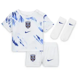 Norwegen 2024/25 Stadium Away Nike Replika dreiteiliges Fußballtrikot-Set (Babys und Kleinkinder) - Weiß, 3-6M