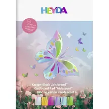 Heyda BRUNNEN 2047155 HEYDA Karton-Block „Irisierend“, 24×34 cm, 12 Blatt