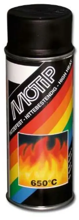 MOTIP-DUPLI Hoge temperatuur verf MOTIP Zwart - spray 400 ml