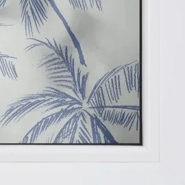 Lichtblick Fensterfolie selbstklebend, Sichtschutz, Blueprint Palms - Blau B/L: ca. 100x130 cm