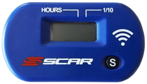 SCAR Draadloze urenteller met blauw klittenband