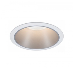 Paulmann 93409 LED Einbauleuchte 3-Step-Dim Cole Coin IP44 rund 88mm 6W 470lm 230V dimmbar 2700K Weiß/Silber