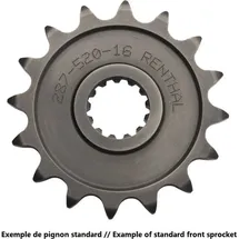 Renthal Standard Stahlkettenrad 14 Zähne Silber