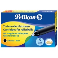 Pelikan 946483 Tintenroller-Patronen schwarz, 5 Patronen