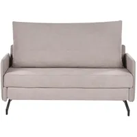 Beliani 2-Sitzer Schlafsofa Stoff taupe BELFAST