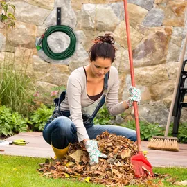 Relaxdays Schlauchhalter für 60 m 5/8" Schlauch schwarz