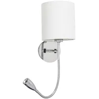 Rabalux 6529 Wandleuchte Larkin, E27, 3W, 2800K 205lm, silber-weiß,