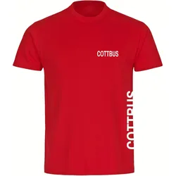 multifanshop Kinder T-Shirt - Cottbus - Brust & Seite - Druck weiß - Kind