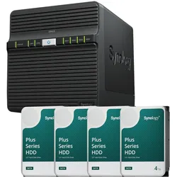 Synology DiskStation DS423 4 Einschübe NAS-Server Leergehäuse + 4x Synology Plus 3.5" SATA 6Gb/s Festplatte 4 TB (16TB)
