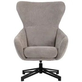 bene living Ohrensessel Marconia Polyester 74 x 109 x 80 cm Grau drehbar