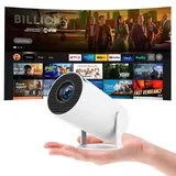 aquota Mini Beamer 4k 160 ANSI Lumen 4K Tragbarer Projektor Dual Band Wifi6/BT5.0, Beamer Handy 180°Drehbarer und Auto Keystone mit Android und IOS 11.0