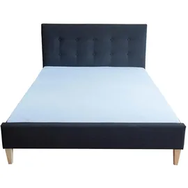 Homestyle4u Polsterbett 140 x 200 cm Schwarz