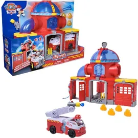 Spin Master PAW Patrol Fire Rescue - Feuerwehr-Station Spielset mit Geschoss-Abwurf, Licht- und Soundeffekten,
