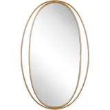 Beliani Wandspiegel Besson 55 cm 90 cm Metall Gold